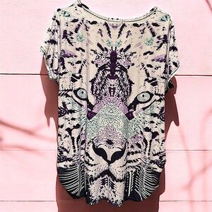 OB Graphic Leopard Print Women's Top XL